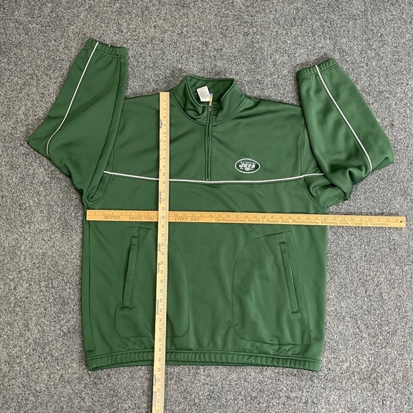 REEBOK NFL NY JETS Men’s Green Collared Zip Up  Team Apparel Sz 2XL - Picture 9 of 14
